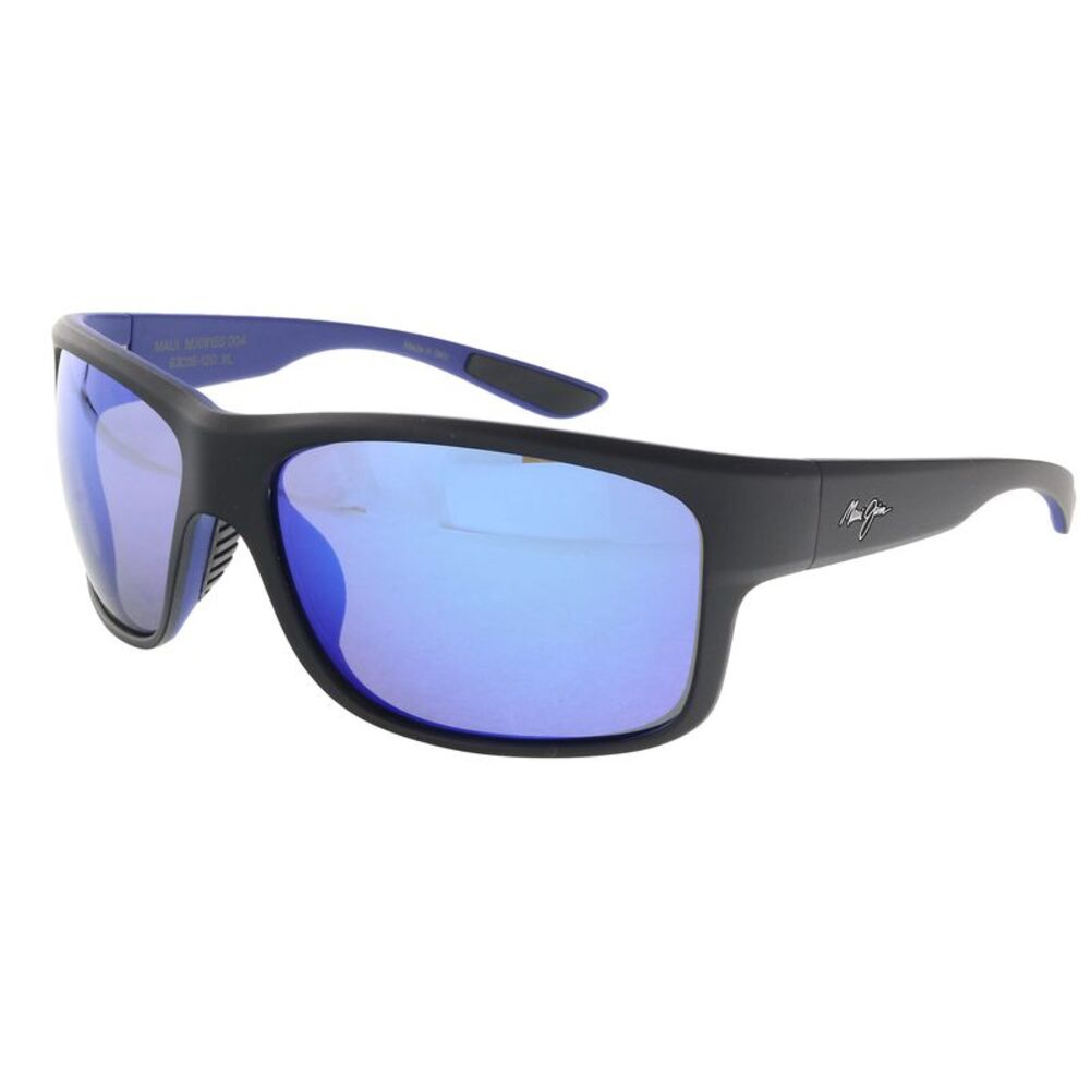 Maui Jim MJ0815S-004 Sophisticated Black Rectangular Wrap Sunglasses